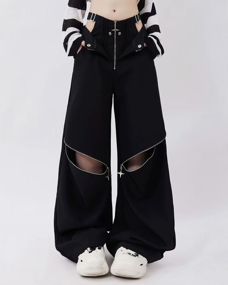 OFFSEAL Y2K Cut Out Pants