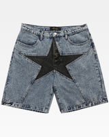 OFFSEAL Denim Star Shorts