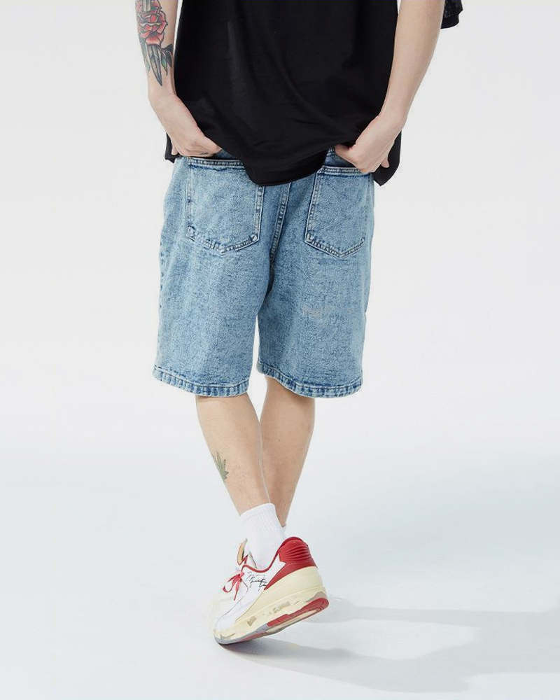 OFFSEAL Denim Star Shorts