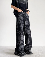 OFFSEAL Dragon Print Jeans