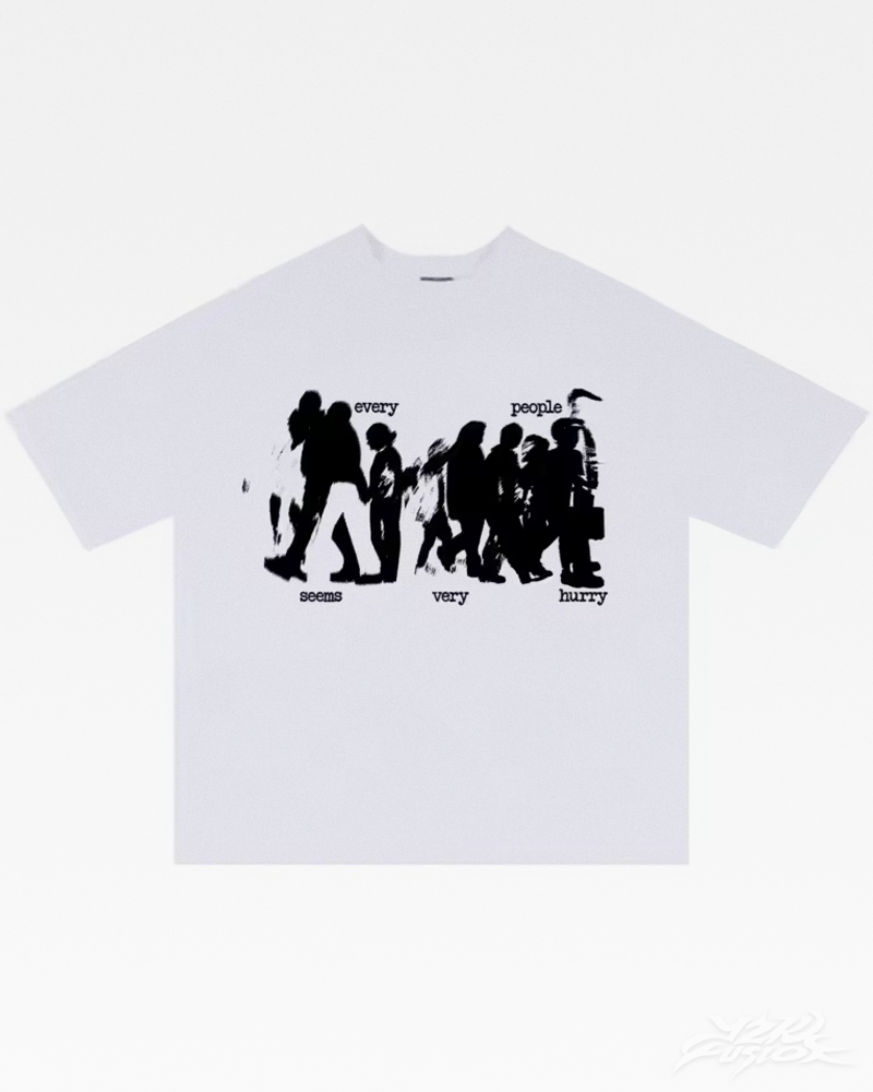 OFFSEAL Y2K "Every People Seems Very Hurry" Shirt
