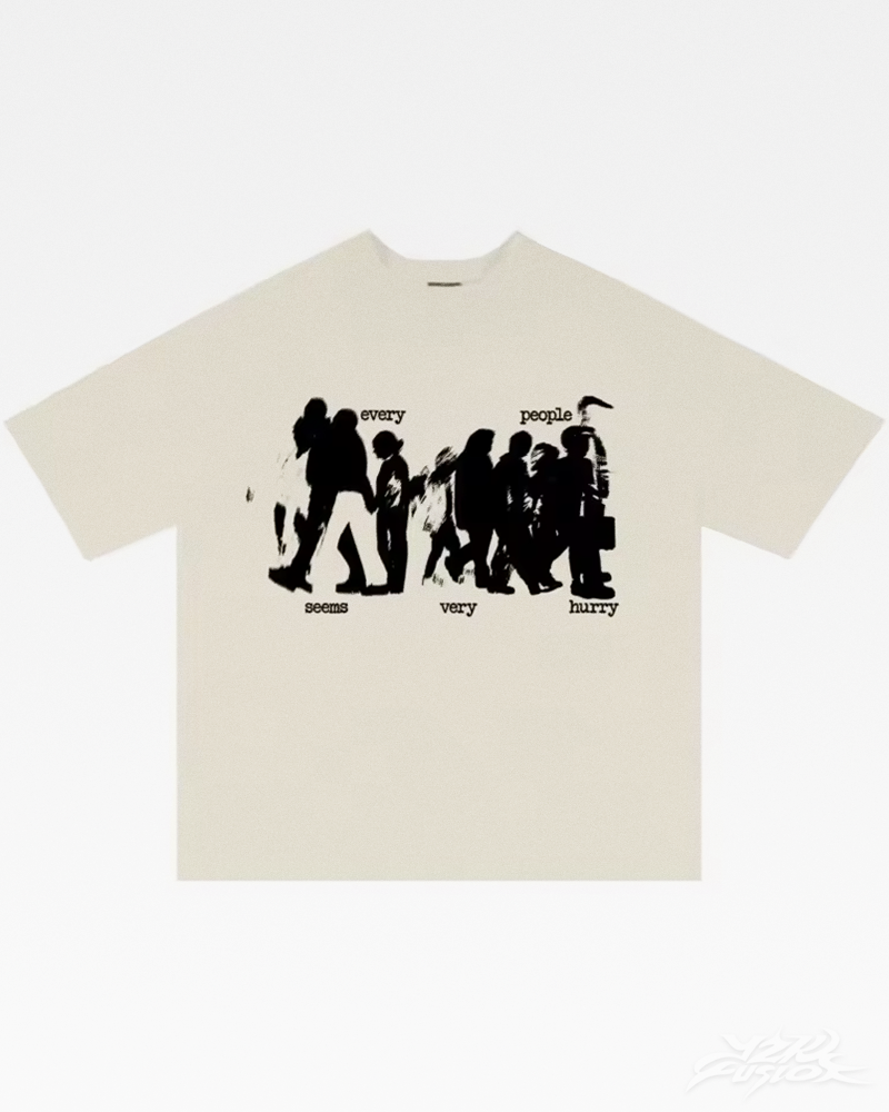 OFFSEAL Y2K "Every People Seems Very Hurry" Shirt