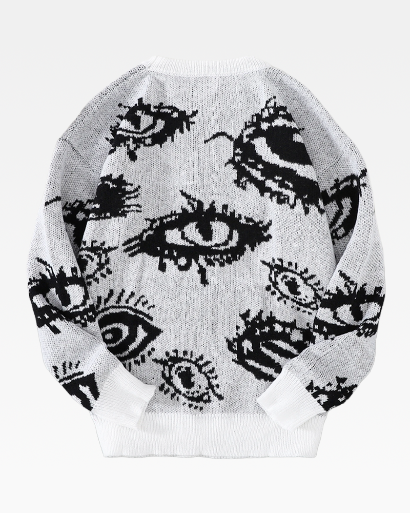 OFFSEAL Eye Pattern Sweater
