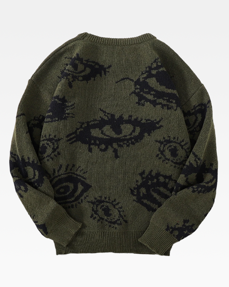 OFFSEAL Eye Pattern Sweater