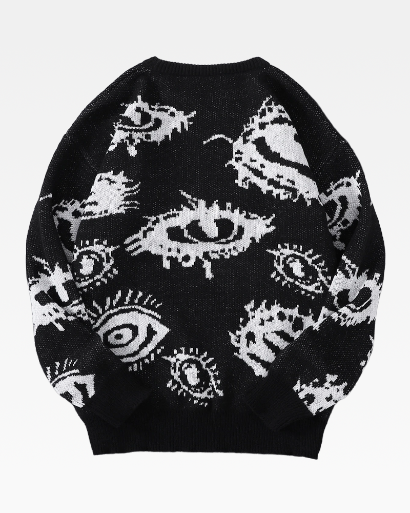 OFFSEAL Eye Pattern Sweater