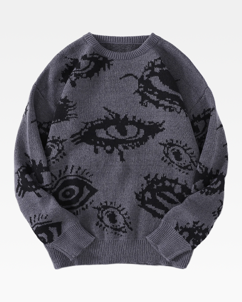 OFFSEAL Eye Pattern Sweater