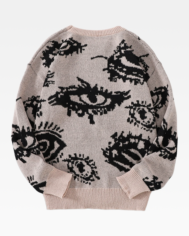 OFFSEAL Eye Pattern Sweater