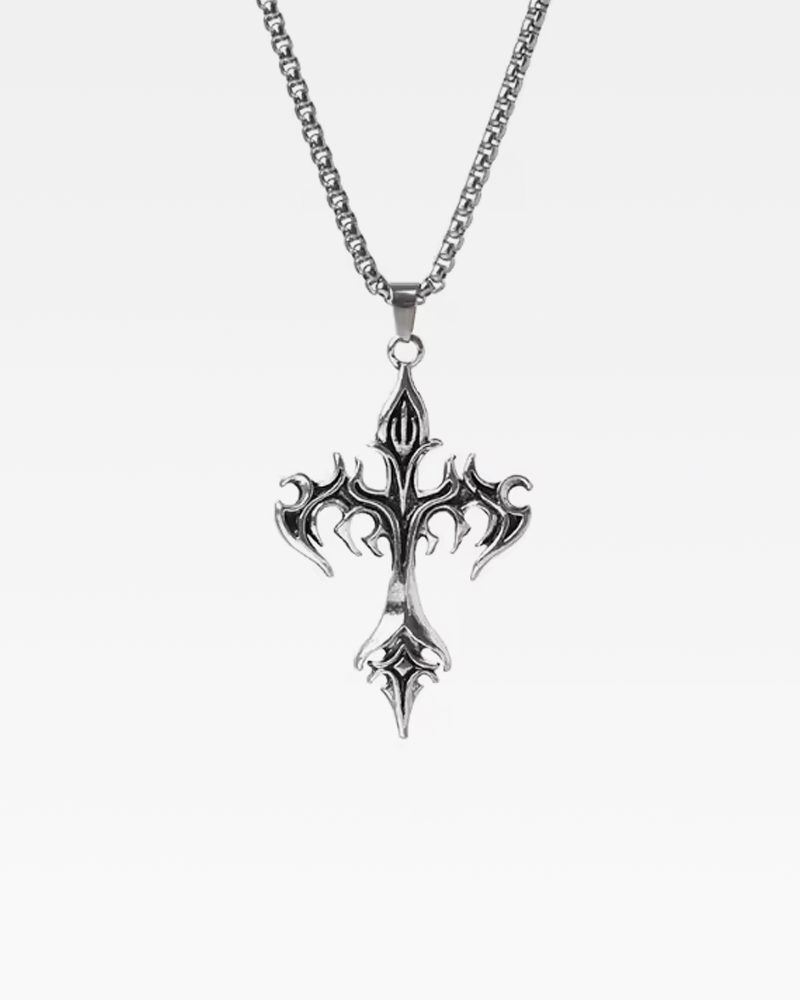 OFFSEAL Flame Cross Necklace