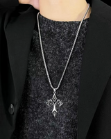 OFFSEAL Flame Cross Necklace