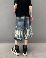 OFFSEAL Flame Denim Shorts