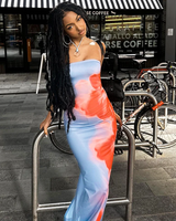 OFFSEAL Floral Print Maxi Dress