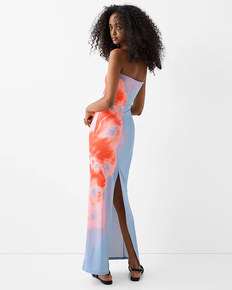 OFFSEAL Floral Print Maxi Dress