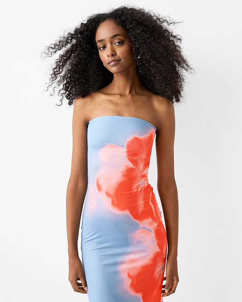 OFFSEAL Floral Print Maxi Dress