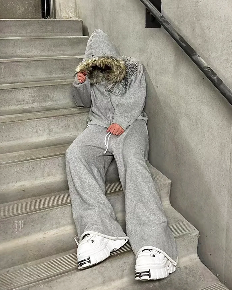 OFFSEAL Fur Hood Hoodie