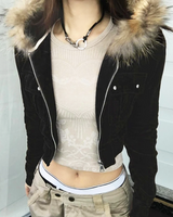 OFFSEAL Y2K Fur Hood Jacket