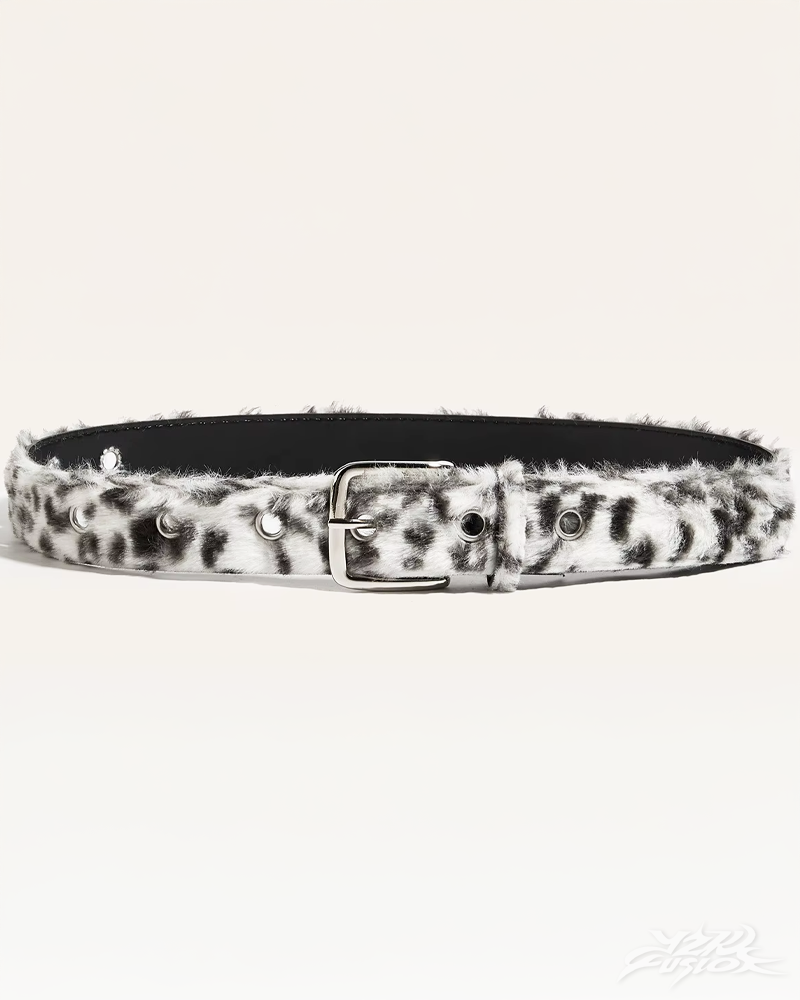 OFFSEAL Fur Leopard Belt