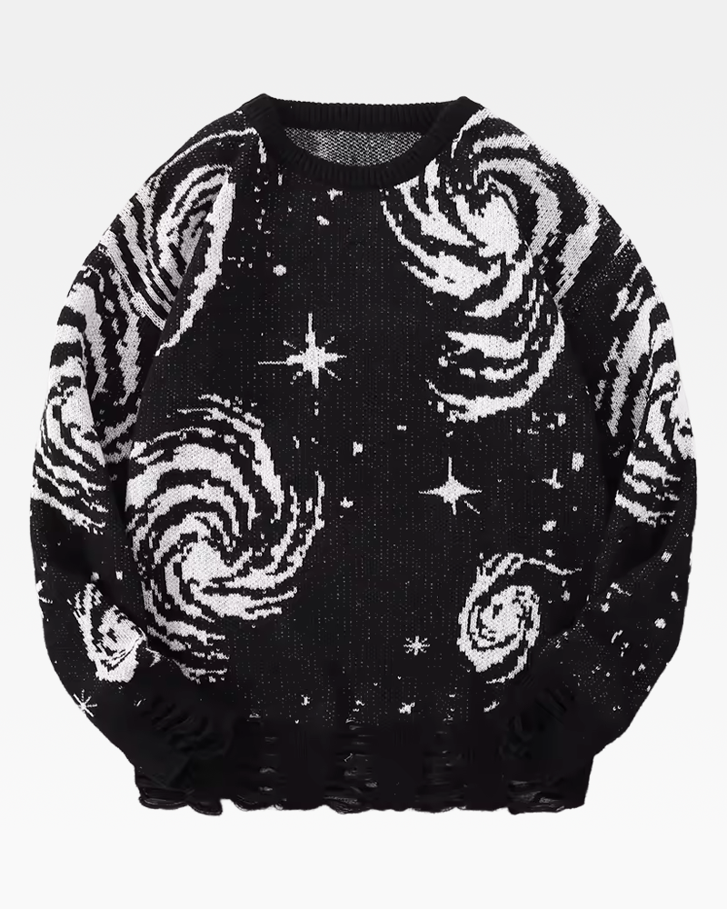 OFFSEAL Y2K Galaxy Knit Sweater