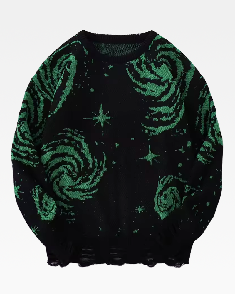 OFFSEAL Y2K Galaxy Knit Sweater