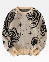OFFSEAL Y2K Galaxy Knit Sweater