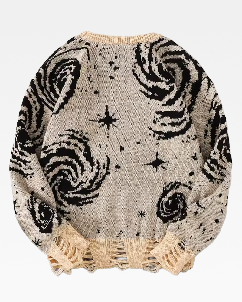 OFFSEAL Y2K Galaxy Knit Sweater