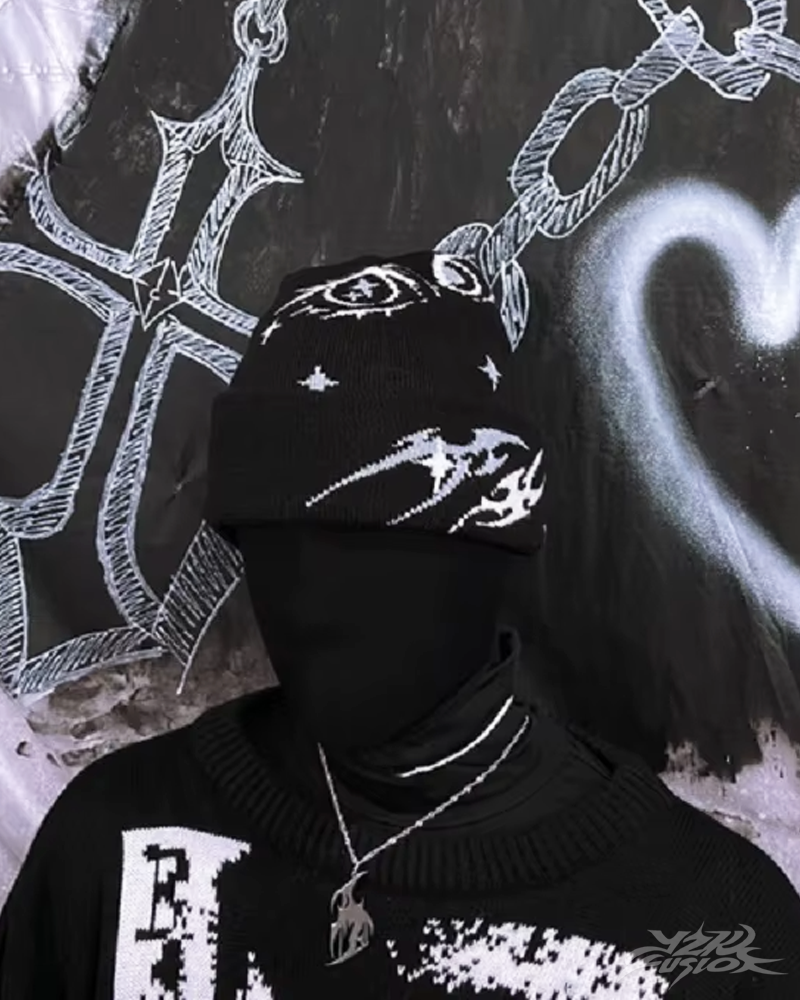 OFFSEAL Y2K Gothic Beanie