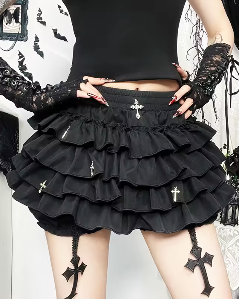 OFFSEAL Gothic Mini Skirt