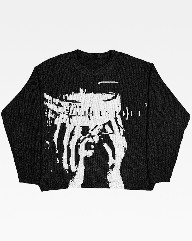 OFFSEAL Graphic Knit Sweater
