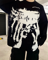 OFFSEAL Graphic Knit Sweater