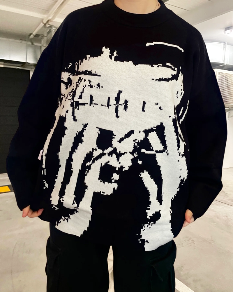 OFFSEAL Graphic Knit Sweater