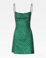 OFFSEAL Green Polka Dot Slip Dress