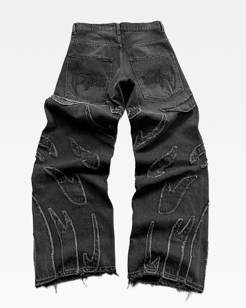 OFFSEAL Grunge Baggy Jeans 2