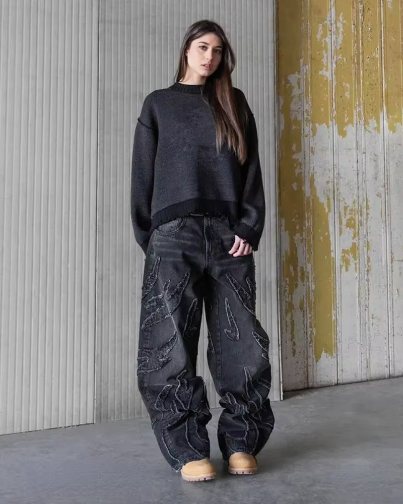 OFFSEAL Grunge Baggy Jeans 2