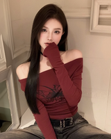 OFFSEAL Y2K Grunge Off The Shoulder Top 2