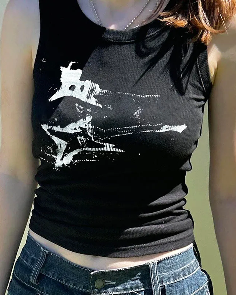 OFFSEAL Y2K Grunge Tank Top