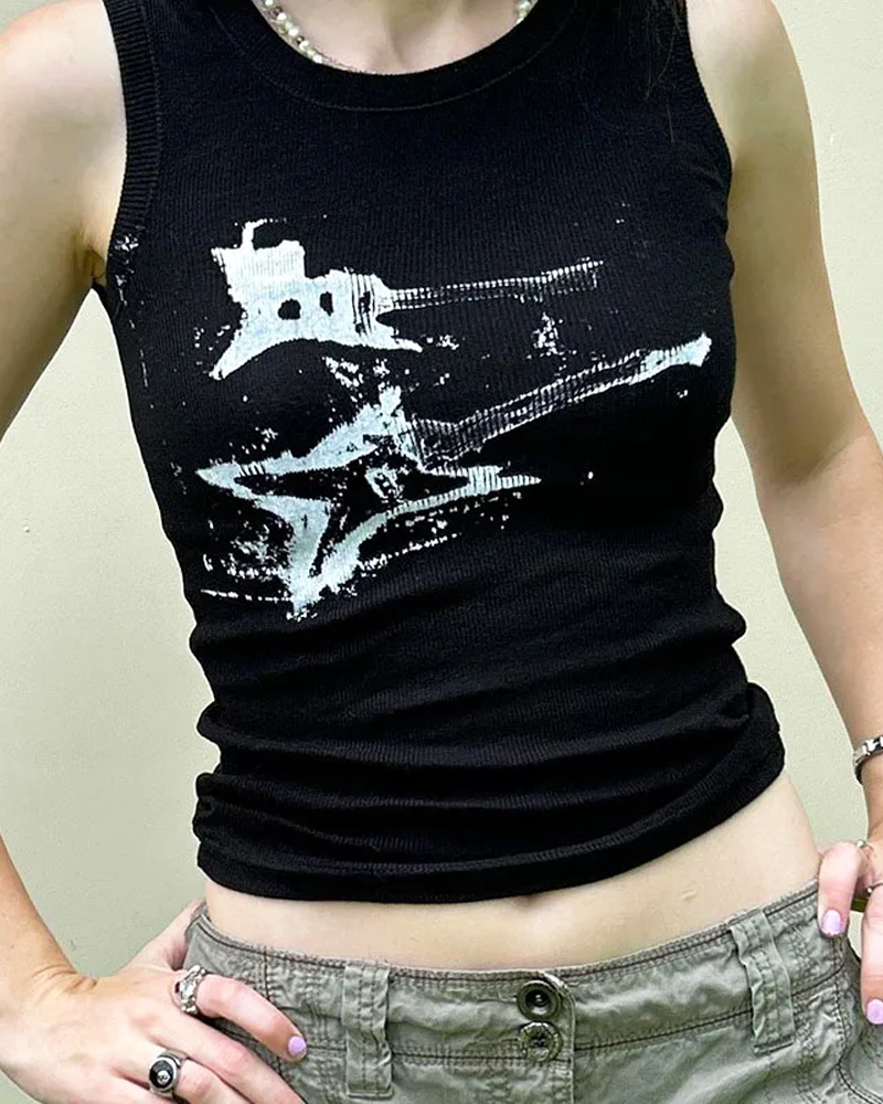 OFFSEAL Y2K Grunge Tank Top