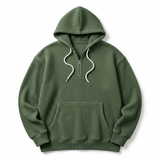 Quarter-Zip Waffle Hoodie — Heavyweight