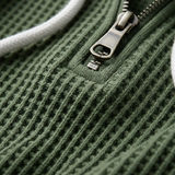 Quarter-Zip Waffle Hoodie — Heavyweight