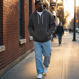Quarter-Zip Waffle Hoodie — Heavyweight