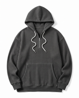 Quarter-Zip Waffle Hoodie — Heavyweight