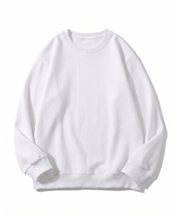 Oversized Cotton Terry Crewneck — White