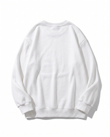 Oversized Cotton Terry Crewneck — White