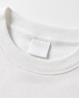 Oversized Cotton Terry Crewneck — White