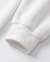 Oversized Cotton Terry Crewneck — White
