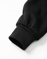 Oversized Cotton Terry Crewneck — Black
