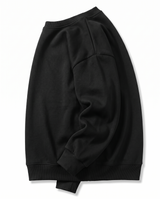 Oversized Cotton Terry Crewneck — Black