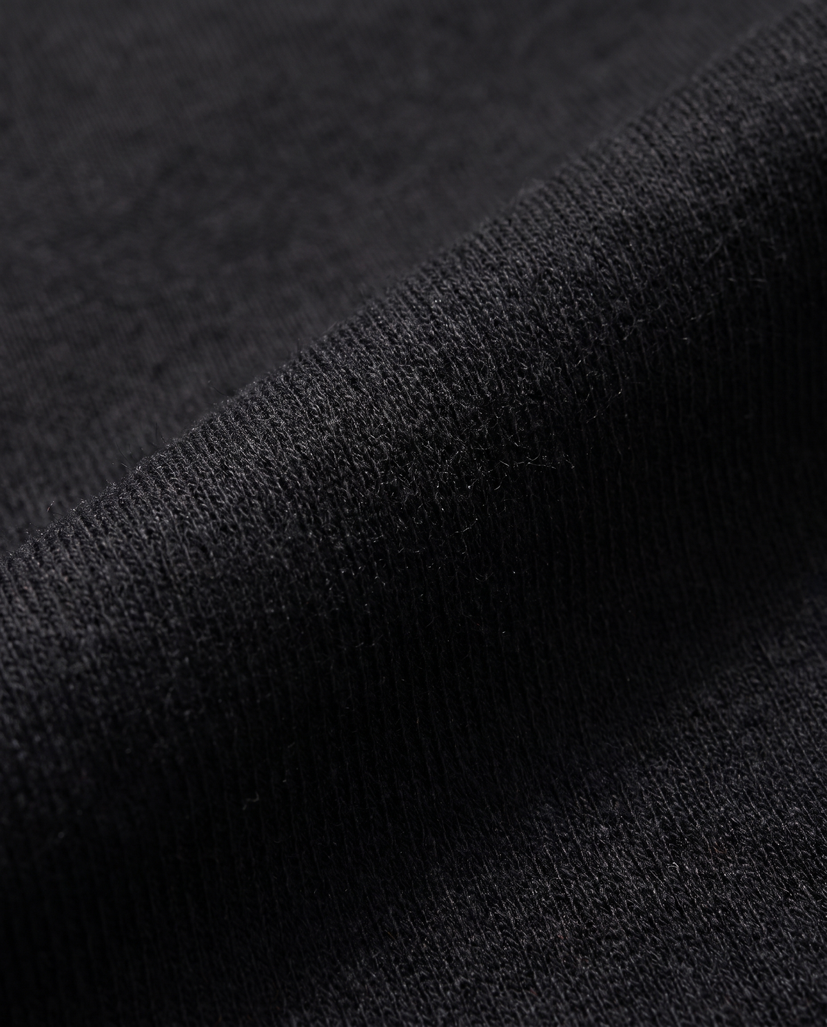 Oversized Cotton Terry Crewneck — Black