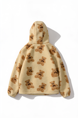 Teddy Bear Fleece Zip-Up Hoodie