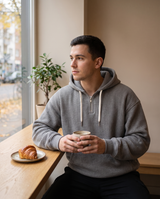 Hoodie Quart-Zip Gaufré — Épais