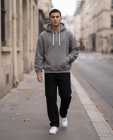 Hoodie Quart-Zip Gaufré — Épais