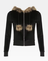 OFFSEAL Y2K Hoodie with Fur Hood